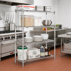 Thumbnail image #2 for Metro Super Erecta A446C 4-Shelf Chrome Wire Shelving Starter Unit, 42W x 21D x 63H