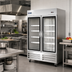 Thumbnail image #2 for IKON Refrigeration IB54FG Two-Section Glass Door Bottom-Mount Reach-In Freezer, 43.9 Cu. Ft.