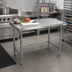 Thumbnail image #2 for BK Resources 60-Inch x 24-Inch 16-Gauge Stainless Steel Flat Top Open Base Work Table