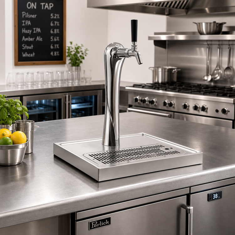 Product image #2 for Perlick Lucky Countertop Glycol-Cooled Draft Beer Tower, 1 Faucet, Polished Chrome