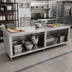 Thumbnail image #2 for John Boos 120-Inch x 24-Inch Open Front Stainless Steel Modular Base Work Table with 16-Gauge Top