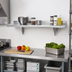Thumbnail image #2 for Advance Tabco 42-Inch x 12-Inch Wall-Mounted Stainless Steel Shelf with Bullnose Front Edge, 18 Gauge, Satin Finish