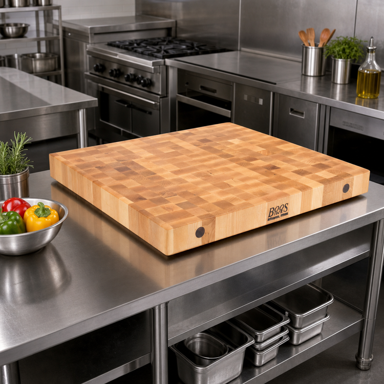 Product image #2 for John Boos Boos Block End Grain Maple Island Countertop with Cream Finish and Beeswax, 48 x 25 x 7 Inches