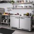 Thumbnail image #2 for Turbo Air PRO Series Two-Section Undercounter Refrigerator with Solid Swing Doors, 11.1 Cu. Ft., 48.25 Inch
