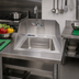 Thumbnail image #2 for Omcan USA Single-Compartment Stainless Steel Drop-In Sink with 10 x 14 x 5 Inch Bowl