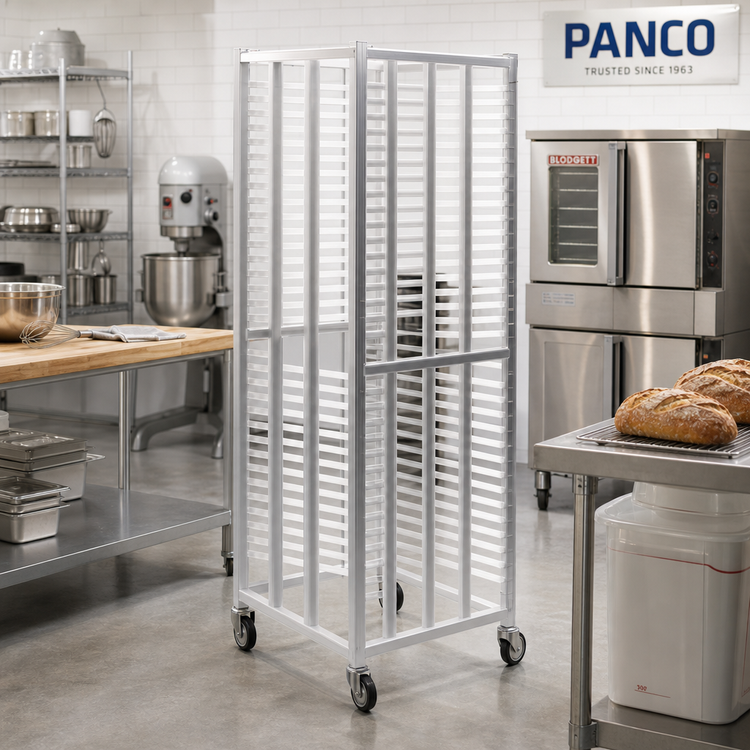 Product image #2 for Panco Full-Height Mobile Side-Loading Wire Pan Rack for 36 Full-Size Pans