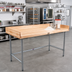 Thumbnail image #2 for John Boos DNB14-X Baker's Top Wood Work Table with 4