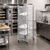 Thumbnail image #2 for Channel Manufacturing WS02 Stainless Steel Walk-In Bun Pan Rack, End Load, 2-Inch Angle Spacing, 27 Full-Size Pan Capacity, 5-Inch Swivel Casters