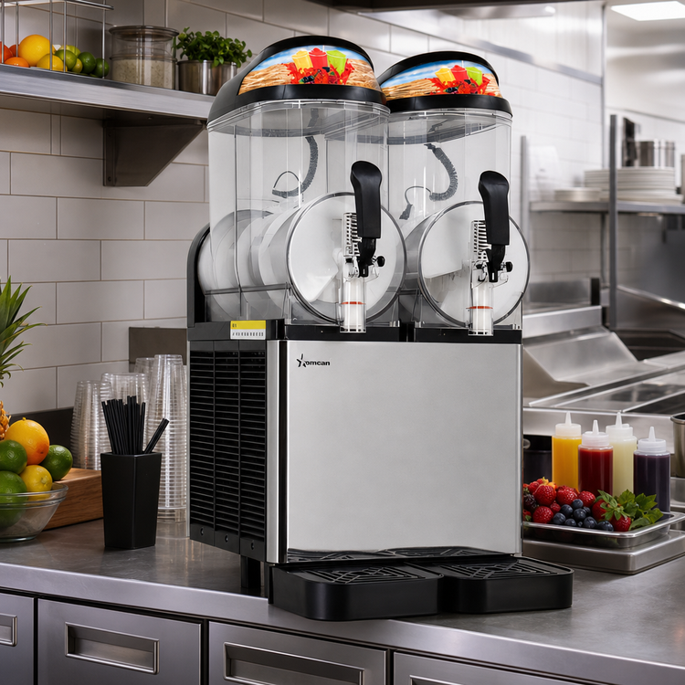 Product image #2 for Omcan Double Countertop Slush Machine with 2 x 3.2 Gallon Bowls