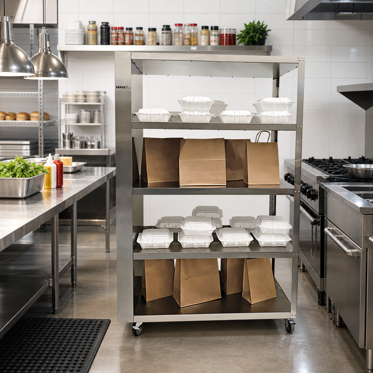 Product image #2 for Stainless Steel 3-Shelf To-Go Shelf