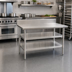 Thumbnail image #2 for Eagle Group 3048SADJUS-18/4 18/430 Stainless Steel Adjustable Work Table Undershelf, 48 x 30 in, for Uni-Lok Hat Channel Frames