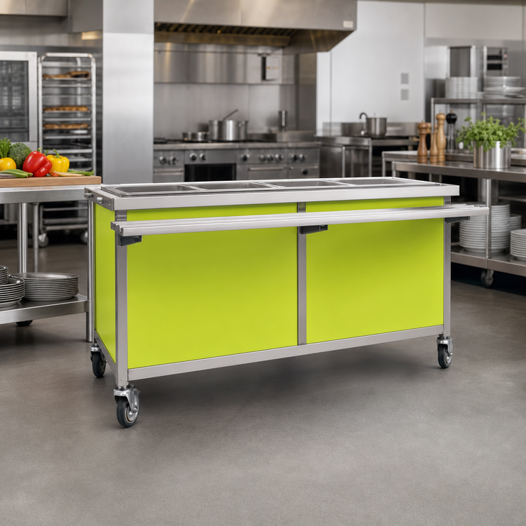 Product image #2 for Director's Choice Mobile Hot Food Table, 5-Pan, 3-Phase Electric