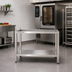 Thumbnail image #2 for Convotherm Stainless Steel Open Oven Stand with Undershelf for C4 6.10 and 10.10