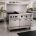 Thumbnail image #2 for Vulcan Endurance 60-Inch Gas Restaurant Range with 4 Open Burners, 36-Inch Griddle, Standard Oven and Convection Oven