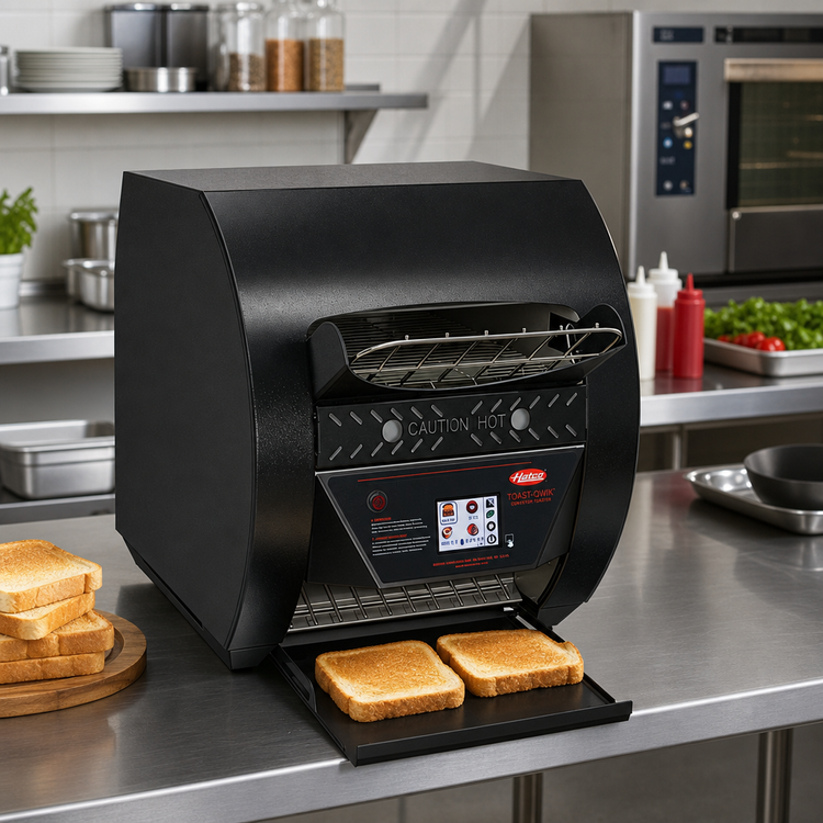Product image #2 for Hatco Toast-Qwik Countertop Horizontal Conveyor Toaster with Touchscreen Controls, 12 Recipes, 240V