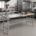 Thumbnail image #2 for Advance Tabco 120 Inch x 30 Inch 14-Gauge 304 Stainless Steel Work Table with Open Base and Non-Drip Edge