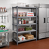 Thumbnail image #2 for Cambro Camshelving Basics Plus 24 in. x 42 in. 5-Shelf Solid & Vented Polymer Shelf Kit, Brushed Graphite