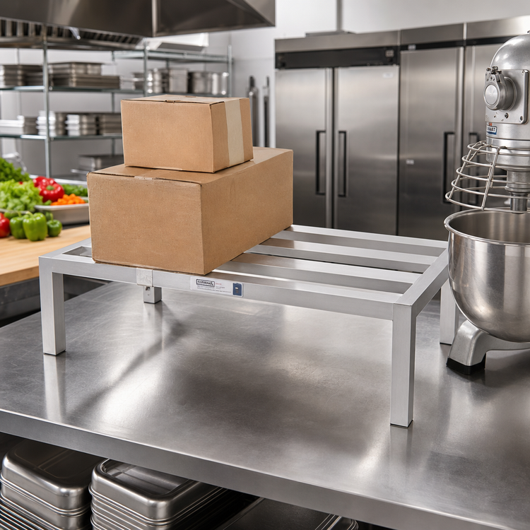 Product image #2 for Channel Manufacturing HD2024 Heavy-Duty Aluminum E-Channel Dunnage Rack, 24 x 20 x 12 Inches
