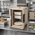 Thumbnail image #3 for Cambro Ultra Pan Carrier Front-Loading Insulated Food Pan Carrier with Security Package, Coffee Beige