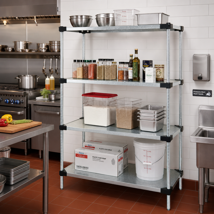 Product image #2 for Quantum 48-Inch W x 21-Inch D x 86-Inch H Solid Shelving Starter Kit