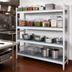 Thumbnail image #2 for Fermostock 4-Tier Polymer Starter Shelving Unit with Removable Inserts, 59-Inch W x 14-Inch D x 71-Inch H