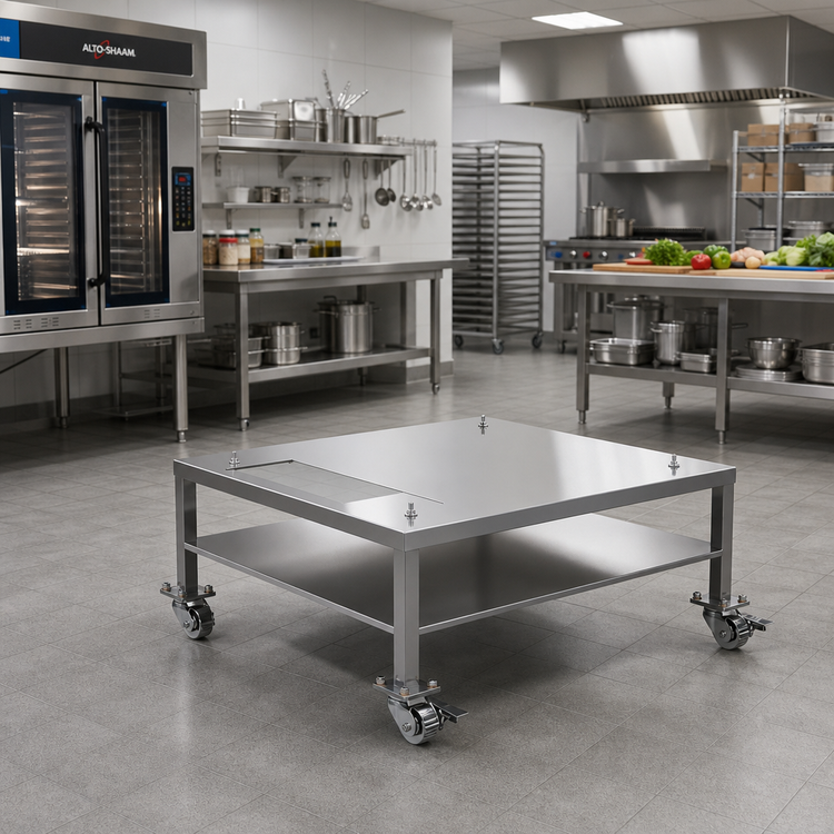 Product image #1 for Alto-Shaam Stainless Steel Oven Stand with Casters, 42 x 39-3/4 x 17-1/2 Inches