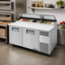 Thumbnail image #2 for True 67-Inch 2-Section Pizza Prep Table with 19-1/2-Inch White Polyethylene Cutting Board