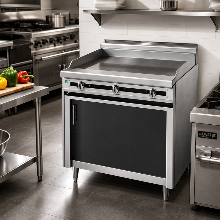 Product image #2 for Jade Range Titan JTRH-12G 12" Cabinet Base Heavy Duty Gas Griddle Range with Manual Controls