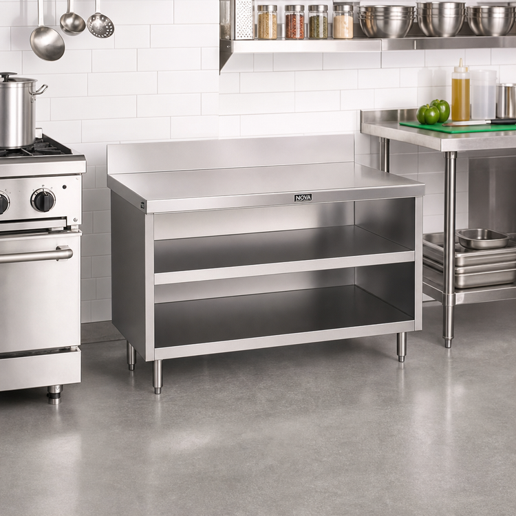 Product image #2 for 24" x 32" Open Cabinet Base Utility Stand with 16 Gauge Stainless Steel Top