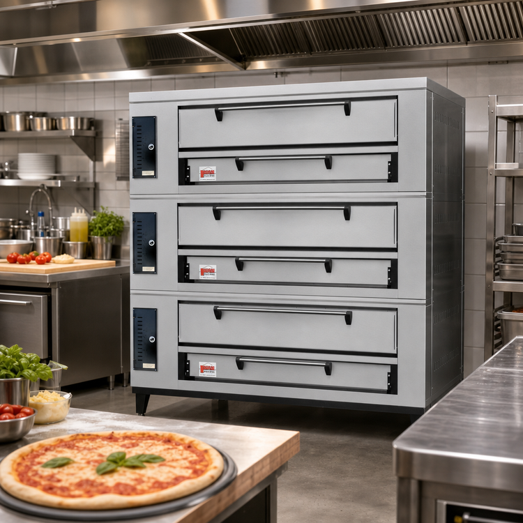 Product image #2 for Marsal SD-660 Triple Deck Gas Pizza Oven