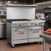 Thumbnail image #2 for Southbend Ultimate 48-Inch Gas Restaurant Range with 4 Non-Clog Burners, 24-Inch Thermostatic Griddle, Standard Oven and Cabinet Base