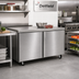 Thumbnail image #2 for Delfield 4560NP Two-Section Worktop/Undercounter Freezer with 2 Solid Doors