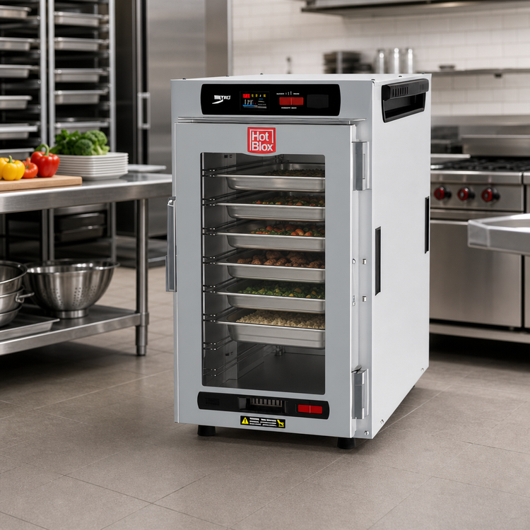 Product image #3 for Metro HotBlox Narrow 8-Pan Insulated Holding Cabinet with Clear Door and Digital Touchscreen Controls