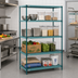 Thumbnail image #2 for Metro Super Erecta Pro 4-Shelf Louvered Polymer Shelving Starter Unit, 24 x 48 x 63 Inches, Stationary