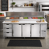 Thumbnail image #2 for Beverage-Air DPD119HC-3 Four-Section Refrigerated Deli/Pizza Prep Table with 3 Doors and 3 Drawers