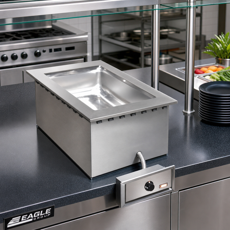 Product image #2 for Eagle SGDI-1-120T Single-Well Drop-In Electric Hot Food Well, 12 x 20 in., 120V, Wet/Dry, Without Drain