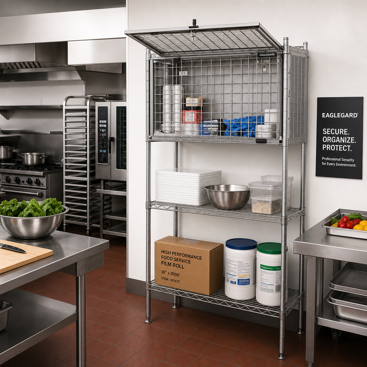 Product image #2 for EagleGard 48 Inch Wide x 18 Inch Deep Security Enclosure Kit with Flip-Up Door
