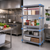 Thumbnail image #2 for Quantum Millenia Polymer Stationary Starter Shelving Unit, 30 x 24 x 74 Inches, 2,000 lb. Capacity, Gray