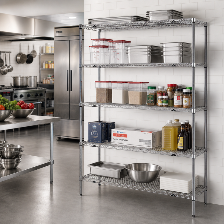 Product image #2 for Metro Super Erecta 5-Shelf Chrome Plated Wire Add-On Shelving Unit, 36 in x 21 in x 74 in