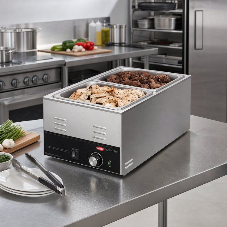 Product image #2 for Hatco Quick Ship Electric Countertop Heated Well, Full-Size Pan, Wet/Dry, 120V