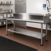 Thumbnail image #2 for John Boos Stainless Steel Dishtable Undershelf, 113-5/8 Inch W x 24-1/8 Inch D
