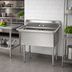 Thumbnail image #2 for Advance Tabco 2-Compartment Fabricated Stainless Steel Sink with 15 x 15 x 14-Inch Bowls and Legs