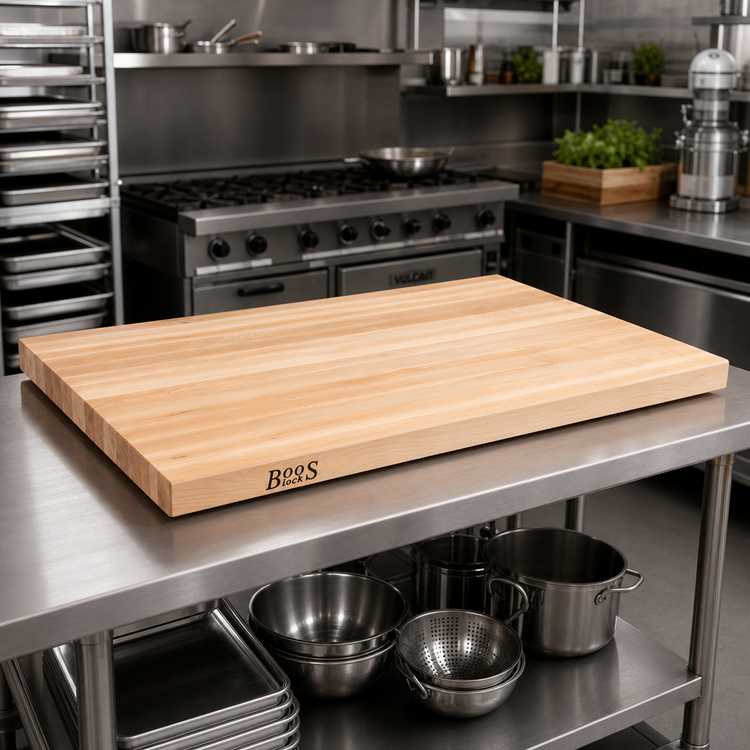 Product image #2 for Boos Block 36-Inch x 30-Inch x 2-1/4-Inch Northern Hard Rock Maple Edge Grain Kitchen Countertop, Varnique Finish