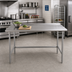 Thumbnail image #2 for Advance Tabco 72-Inch x 30-Inch 16-Gauge 430 Stainless Steel Work Table with 1-1/2-Inch Rear Up-Turn