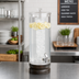 Thumbnail image #2 for Cal-Mil Heritage Round Single Beverage Dispenser with Acrylic Container and Curved Dark Stained Oak Base