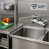 Thumbnail image #2 for T&S Brass B-1134 Low-Lead ADA Compliant Workboard Faucet, 8-Inch Centers, Quarter-Turn Eterna Cartridges, Lever Handles, Swing/Swivel Spout