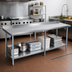 Thumbnail image #2 for BK Resources 84-Inch x 30-Inch 18/430 Stainless Steel Work Table with 1-1/2-Inch Rear Riser and Undershelf