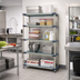 Thumbnail image #2 for MetroMax 4 Stationary 5-Shelf All-Polymer Starter Shelving Unit, 24W x 18D x 74H, Blue