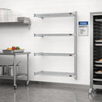 Thumbnail image #2 for Eagle Group A4-74-1836C 4-Tier Add-On Wire Shelving Unit, 36 x 18 x 74 Inches, Chrome-Plated