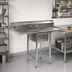 Thumbnail image #2 for Eagle Group 412 Series Single-Compartment Sink with Left and Right Drainboards, 430 Stainless Steel, 54-1/2 Inch Wide